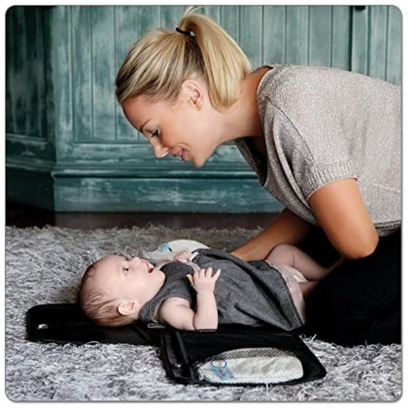 Vanchi "Change n Away" Baby Changing Bag / Pad  Combo - Leopard Print - Picture 4 of 15